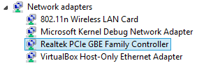 Example Device in Device Manager